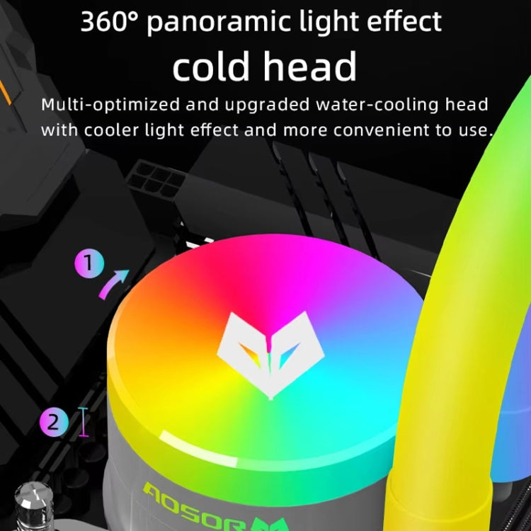 COOLMOON AS360 Magic Diamond Edition datora dzesētājs ARGB ūdens dzesēšanas apgaismojums integrēts procesora radiators