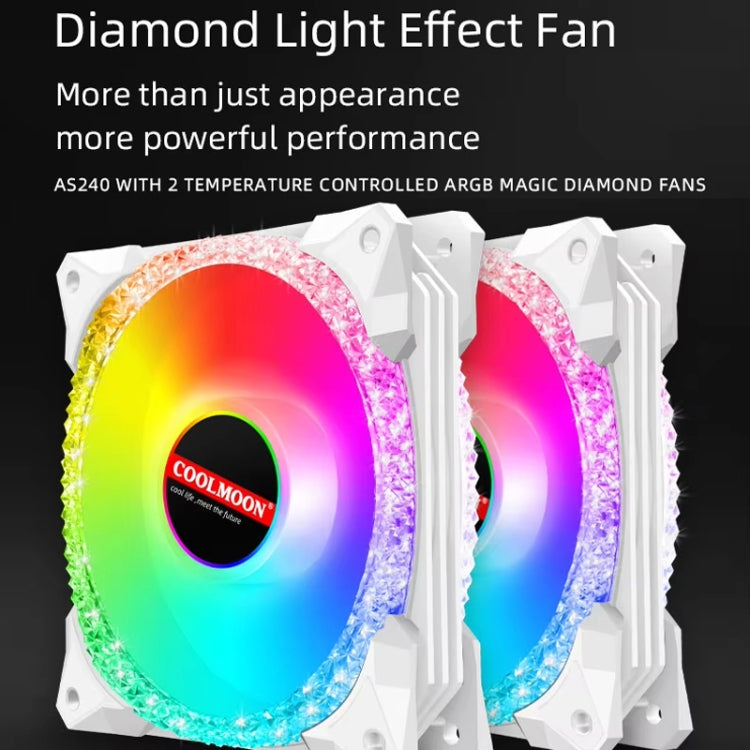 COOLMOON AS360 Magic Diamond Edition datora dzesētājs ARGB ūdens dzesēšanas apgaismojums integrēts procesora radiators