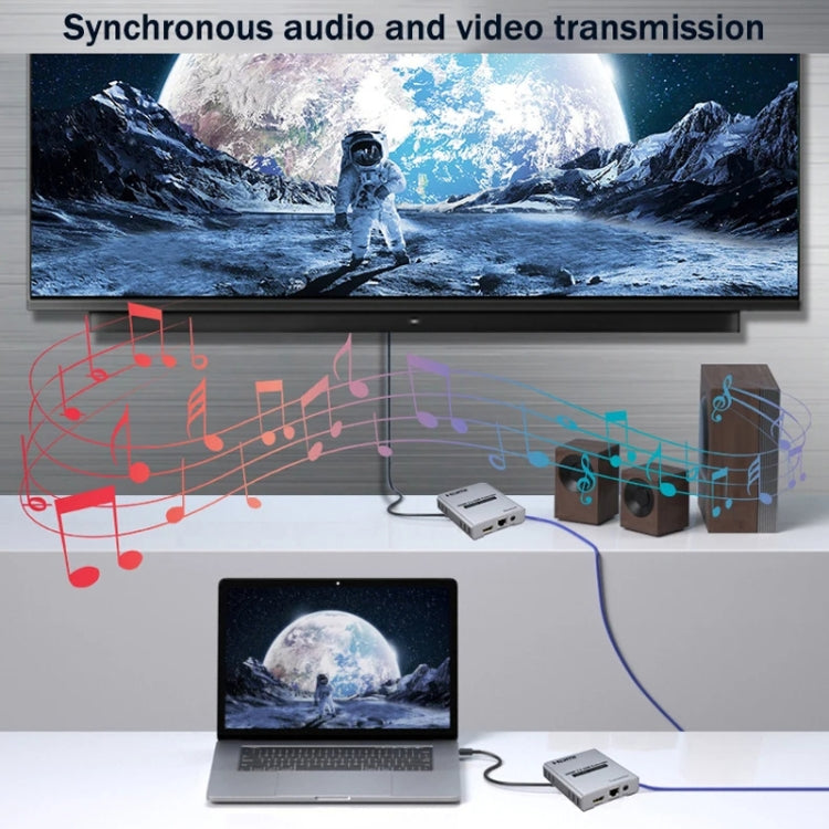 HDMI viena kabeļa 120 m raidītājs/uztvērējs pagarinātājs 4K HD raidītājs