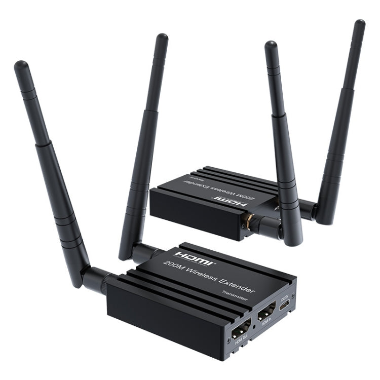 200 m bezvadu HDMI signāla pastiprinātājs, raidītājs+uztvērējs