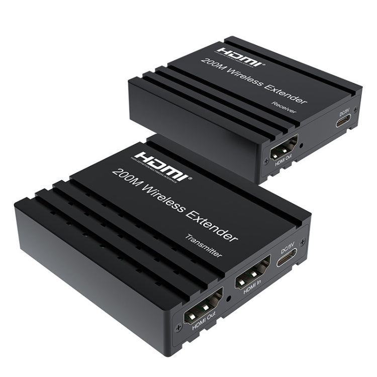 200 m bezvadu HDMI signāla pastiprinātājs, raidītājs+uztvērējs
