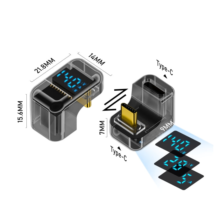 Type-C Digital Display U Type Adaptor 180 Degree Elbow 140W 4.0 Adaptor