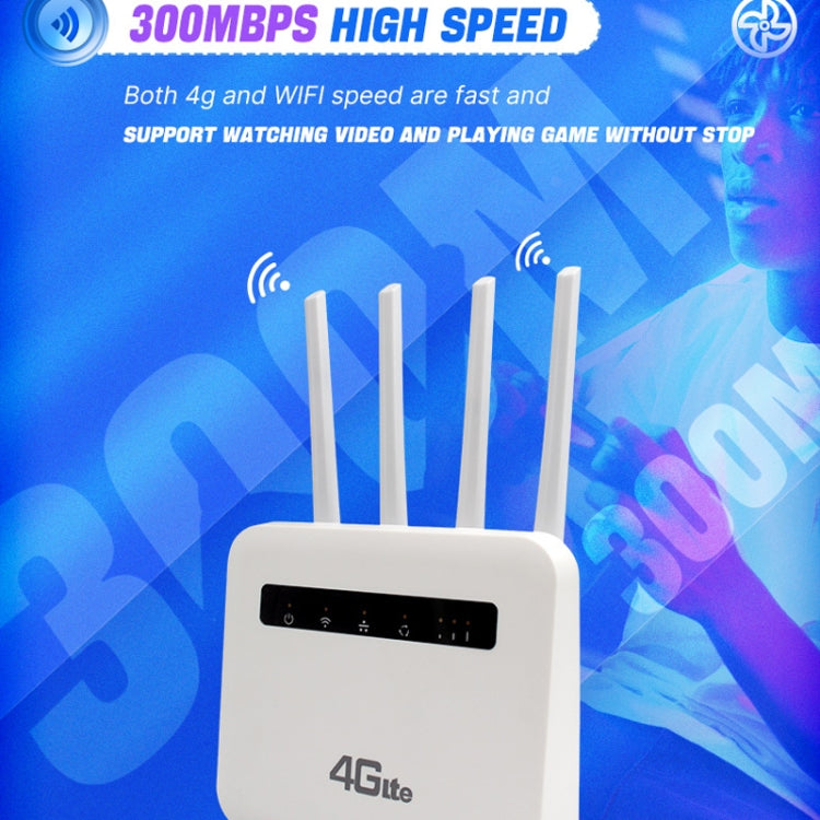 4G CPE WiFi6 bezvadu maršrutētājs ar divu portu bezvadu tīklāju, ES spraudnis