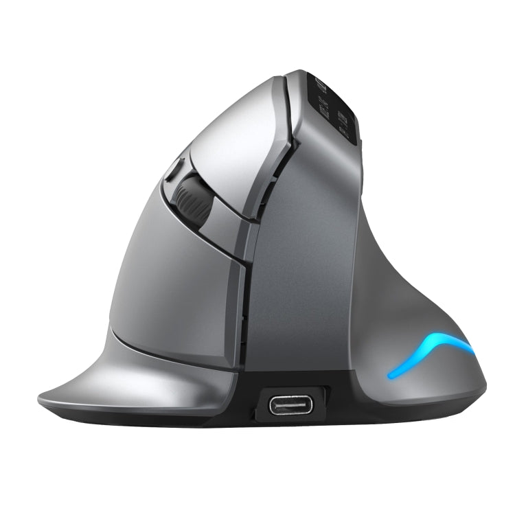 Беспроводная мышь ZELOTES F-26C с вертикальным хватом, 8 клавишами, 2.4G+Bluetooth, двухрежимным светодиодным дисплеем