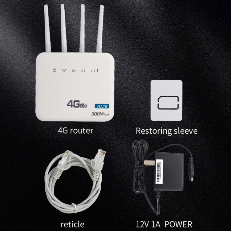 4G WiFi6 VOLTE CPE bezvadu SIM kartes maršrutētājs ar RJ45+RJ11, ASV spraudni