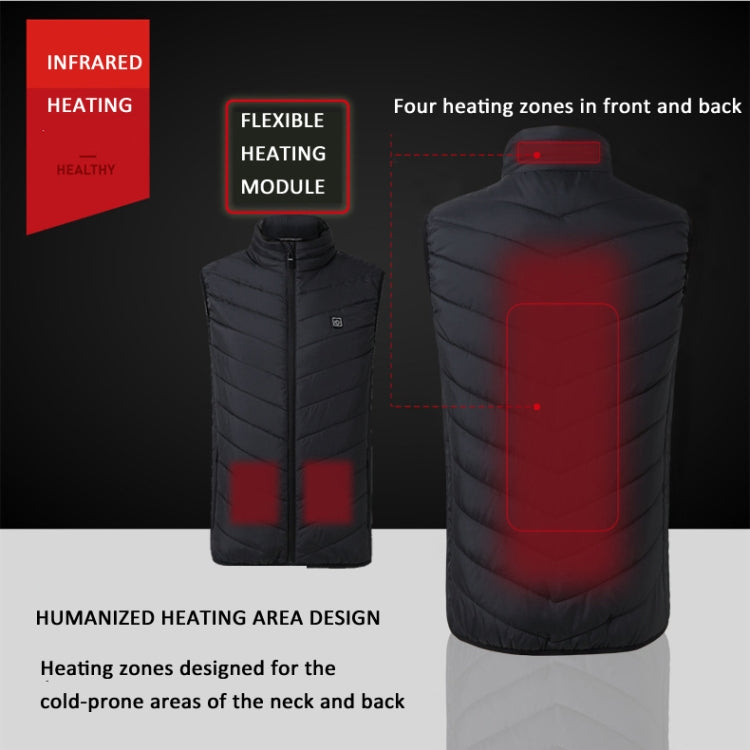 4 зона единого управления USB Electric Heating Undershirt интеллектуальное теплый жилет