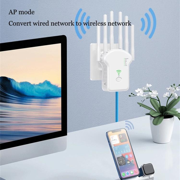 Urant U13 1200Mbps 2.4G/5G divu joslu WiFi atkārtotāja signāla pastiprinātājs