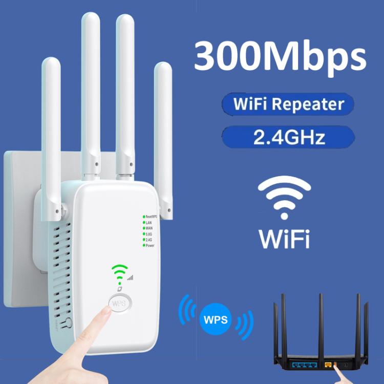 Urant U11 300Mbps 2.4G bezvadu atkārtotājs WiFi signāla pastiprinātājs atbalsta WPS ātro iestatīšanu