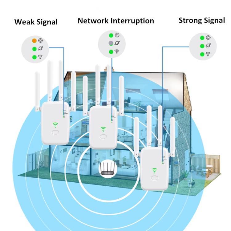 Urant U11 300Mbps 2.4G bezvadu atkārtotājs WiFi signāla pastiprinātājs atbalsta WPS ātro iestatīšanu