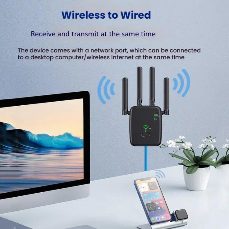 Urant U11 300Mbps 2.4G bezvadu atkārtotājs WiFi signāla pastiprinātājs atbalsta WPS ātro iestatīšanu