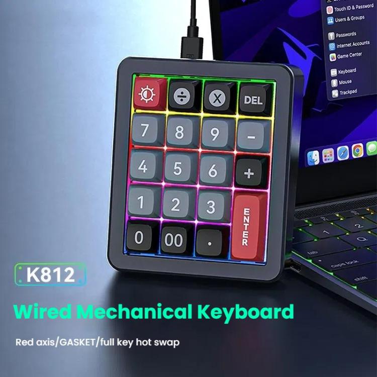 MKESPN K812 GASKET Aluminum Alloy RGB Hot-Swap Customized Wired Mini Mechanical Gaming Keyboard