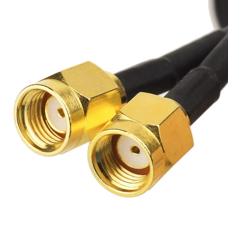 2.4G/5G divjoslu antena ar 2 RP-SMA vīriešu savienotājiem bezvadu WIFI maršrutētāja tīkla karte ar augstu pastiprinājuma pagarinājuma antenu