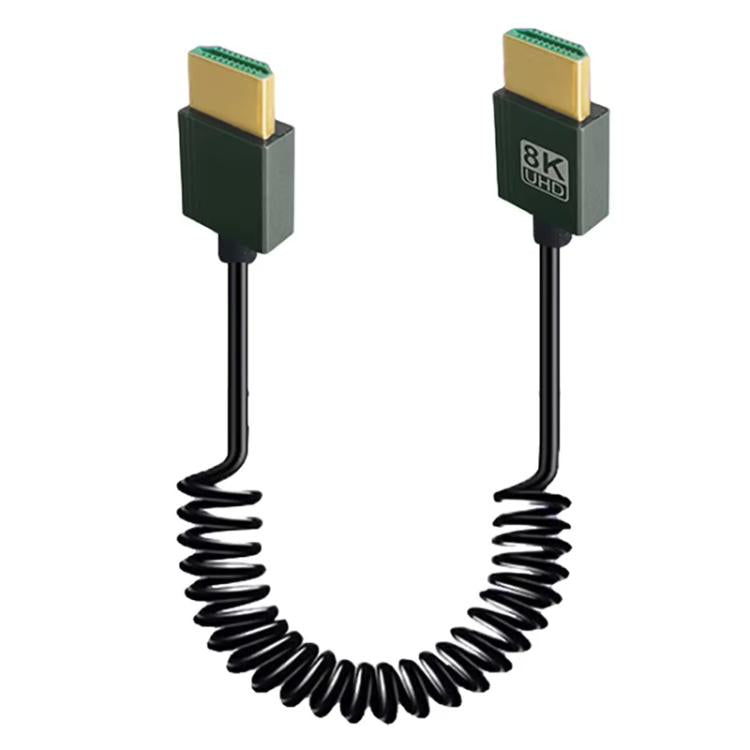 8K 60Hz HDMI 2.1 atsperes kabelis 0,5 m garumā
