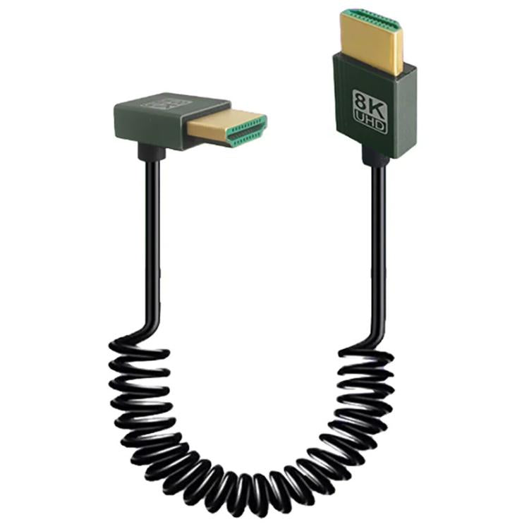 8K 60Hz HDMI 2.1 atsperes kabelis 0,5 m garumā
