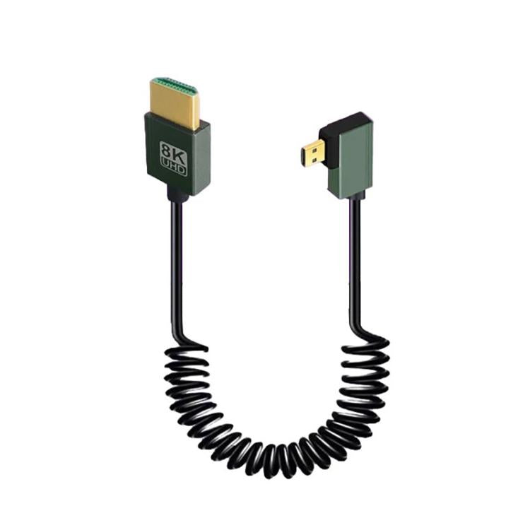 8K 60Hz HDMI 2.1 atsperes kabelis 0,5 m garumā