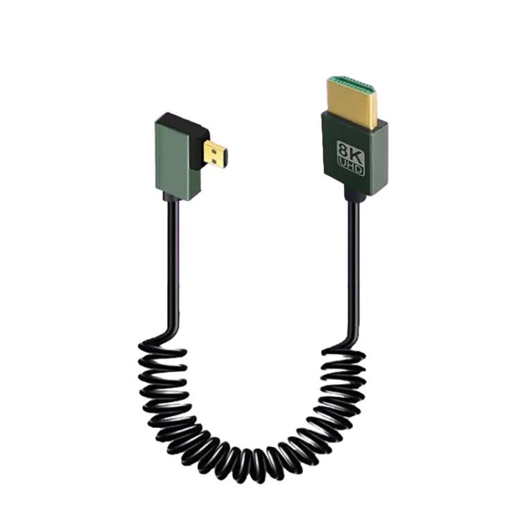 8K 60Hz HDMI 2.1 atsperes kabelis 0,5 m garumā