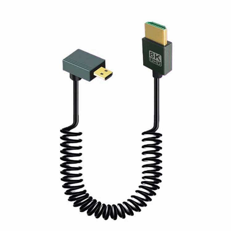 8K 60Hz HDMI 2.1 atsperes kabelis 0,5 m garumā