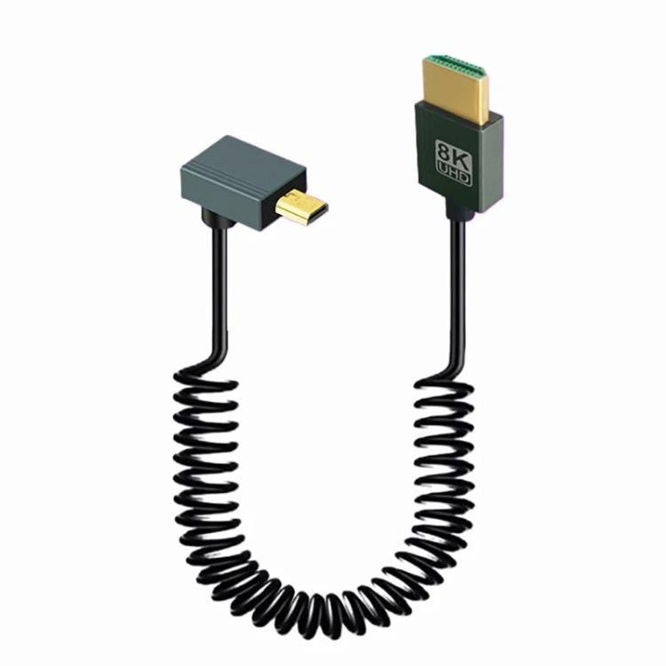 8K 60Hz HDMI 2.1 atsperes kabelis 0,5 m garumā