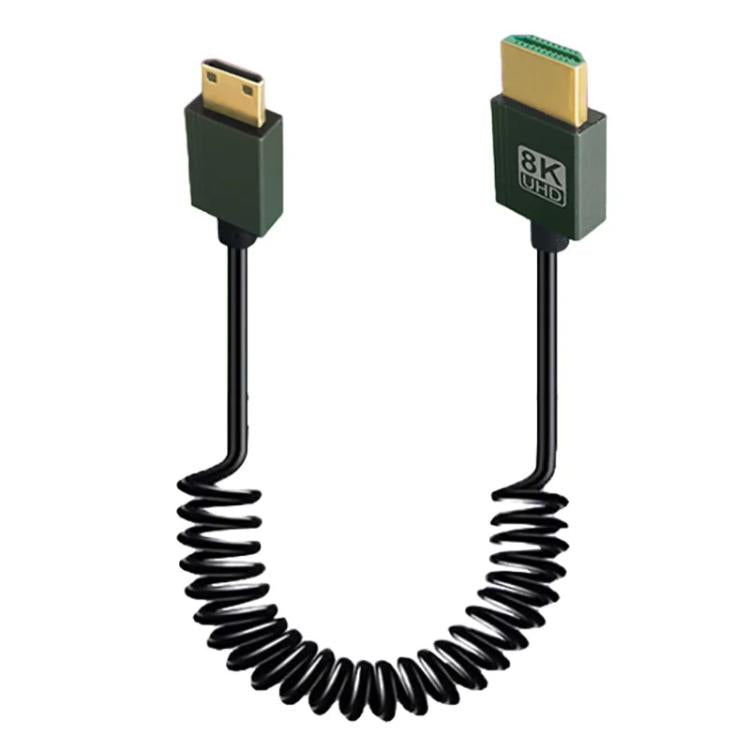 8K 60Hz HDMI 2.1 atsperes kabelis 0,5 m garumā