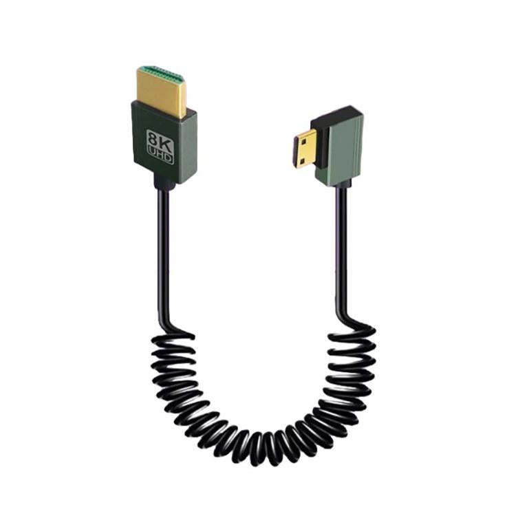 8K 60Hz HDMI 2.1 atsperes kabelis 0,5 m garumā