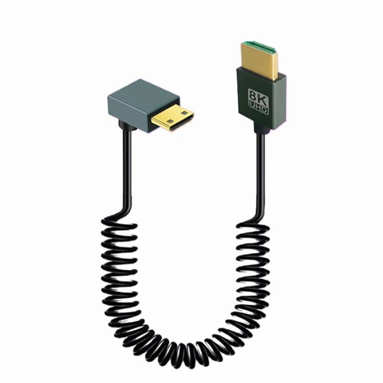 8K 60Hz HDMI 2.1 atsperes kabelis 0,5 m garumā