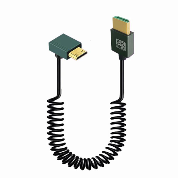 8K 60Hz HDMI 2.1 atsperes kabelis 0,5 m garumā