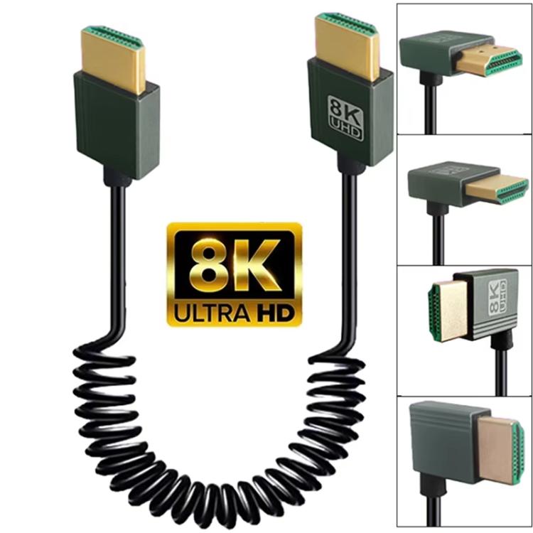 8K 60Hz HDMI 2.1 atsperes kabelis 0,5 m garumā