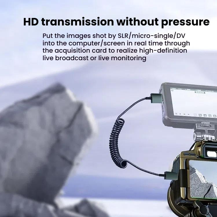 8K 60Hz HDMI 2.1 atsperes kabelis 0,5 m garumā