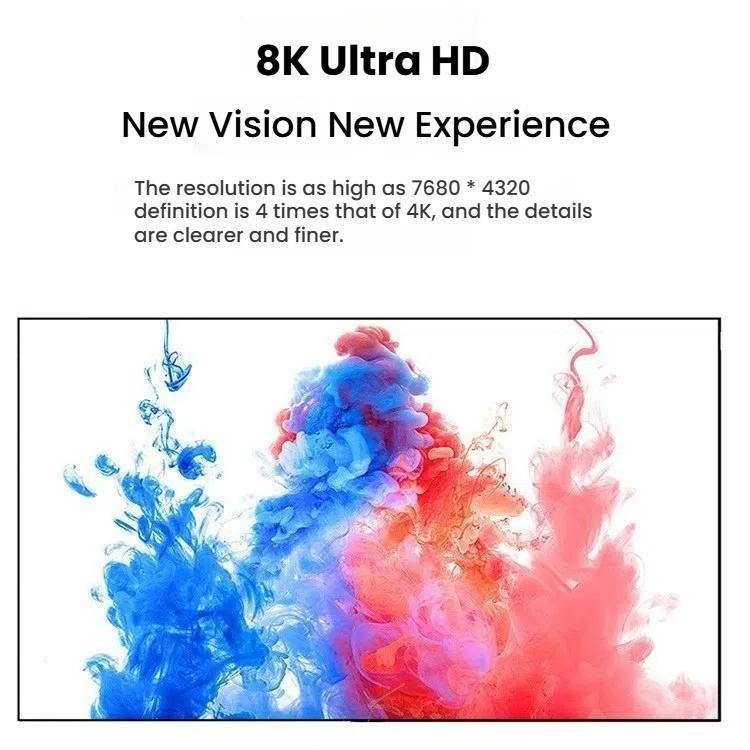8K 60Hz HDMI 2.1 atsperes kabelis 0,5 m garumā