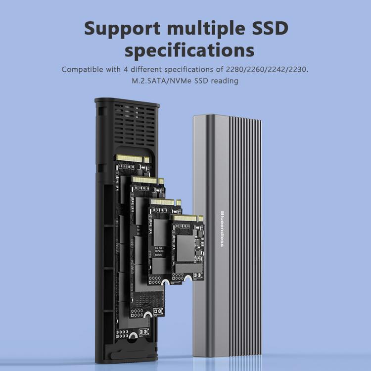 Мобильный жёсткий диск Blueendless 2818SN M.2 NVMe / Sata с двумя протоколами
