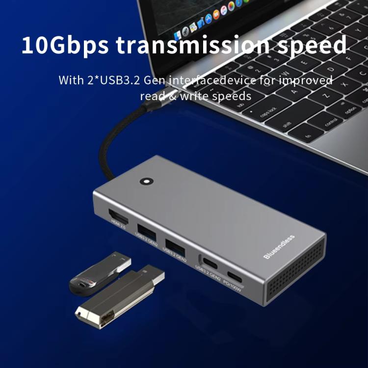 Blueendless M.2 Nvme/Sata Dual-Protocol Hard Disk Box HUB