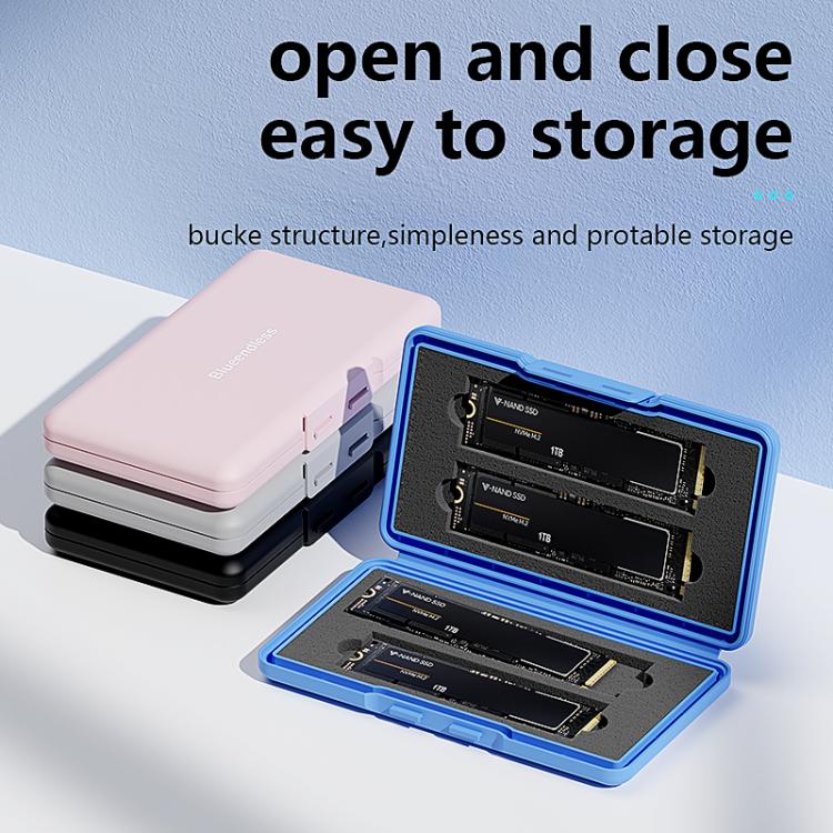 Blueendless M1 universāla M.2 SSD triecienizturīga un ūdensnecaurlaidīga uzglabāšanas kaste