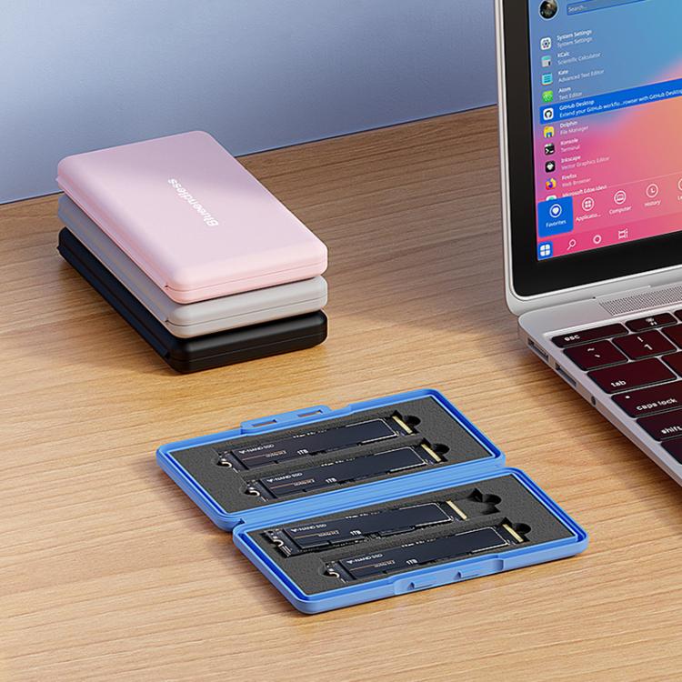 Blueendless M1 universāla M.2 SSD triecienizturīga un ūdensnecaurlaidīga uzglabāšanas kaste