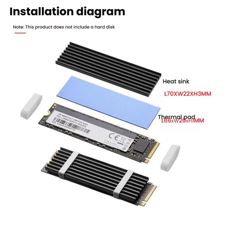Радиатор для твердотельного накопителя FinalCool M.2 2280 NVMe SSD