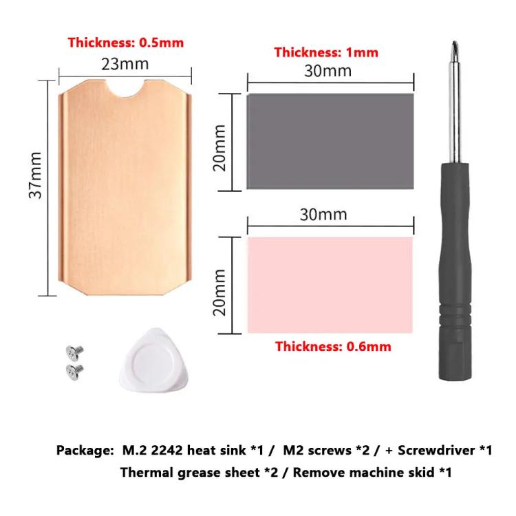 Tīra vara SSD siltuma izlietne spēļu konsolēm / klēpjdatoriem / mini resursdatoriem