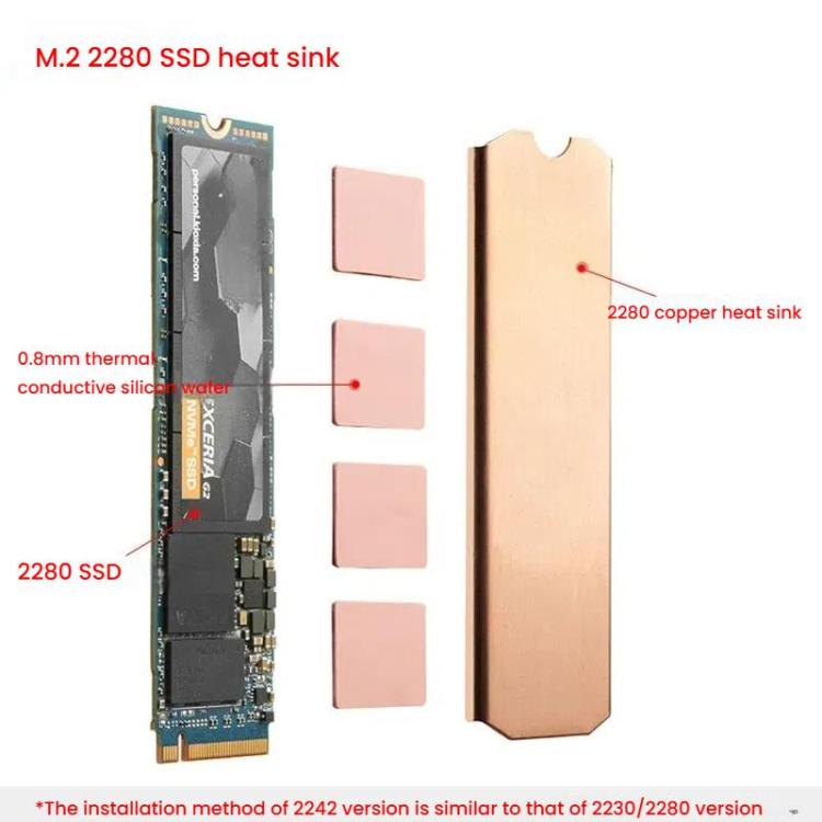 Tīra vara SSD siltuma izlietne spēļu konsolēm / klēpjdatoriem / mini resursdatoriem