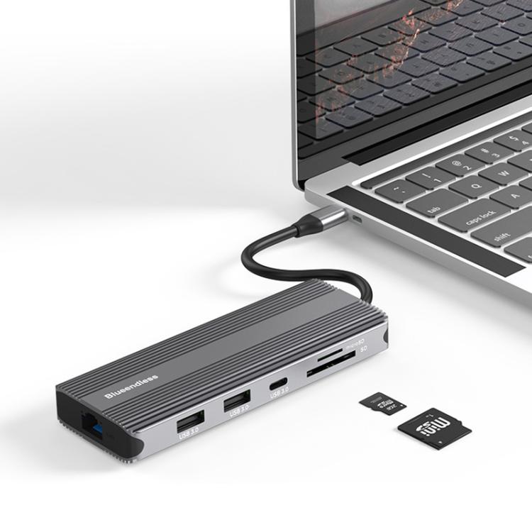 Blueendless daudzfunkcionāla C tipa HD gigabitu tīkla dokstacija