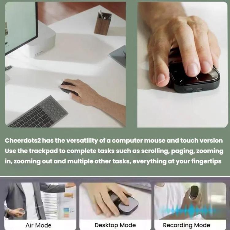 Cheerdots 2 viedā magnētiskā sadalītā gaisa pele ar bezvadu uzlādi, Bluetooth divu režīmu pele