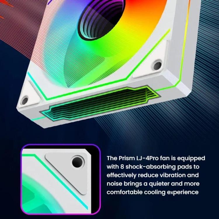 Prism 4RRO datora korpusa ventilators 12 cm ARGB Sync PWM kluss dzesēšanas ventilators