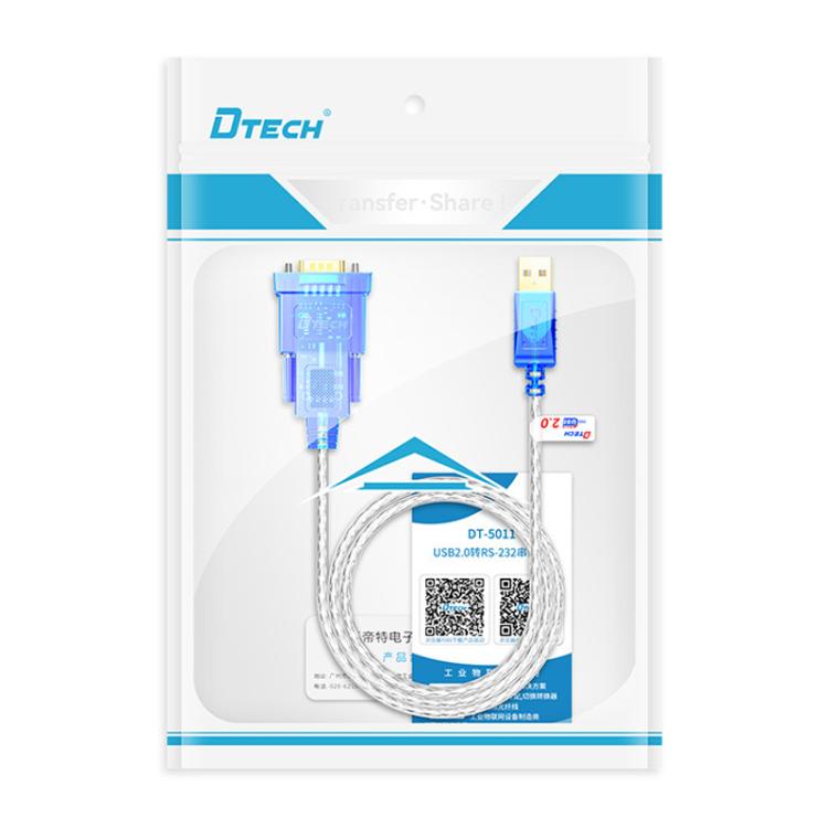 DTECH DT-5011 USB 2.0 to RS232 Serial Adapter Cable, FT232 & ZT213 Dual-Chip with LED Indicator