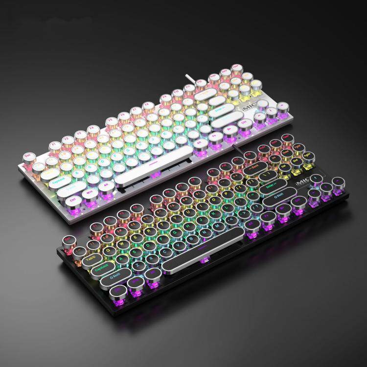 iMICE GK-800 87 Keys USB Wired RGB Round Keycap Mechanical Keyboard