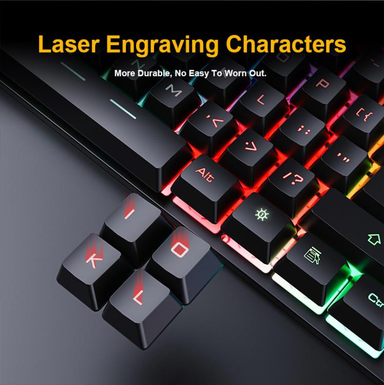 Wired Hovering Illuminated Gaming Keyboard Mouse Headset Set