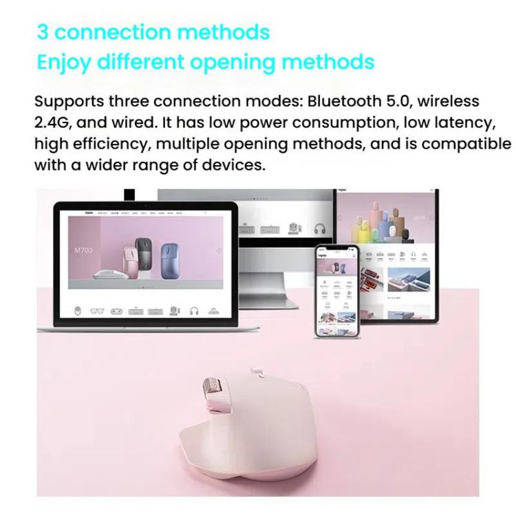 Rapoo bezvadu trīskāršā režīma peles ergonomiska galda datora klēpjdatora biznesa biroja pele