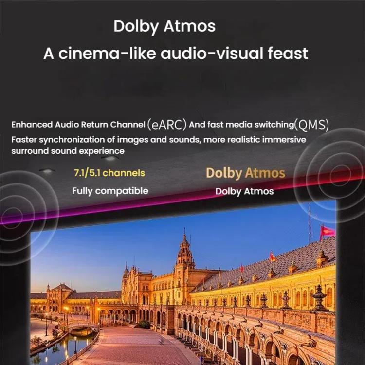 VegGieg W-H114 HDMI 2.1 HD kabelis 8K 60Hz TV dekoderis datora monitors projekcijas video kabelis
