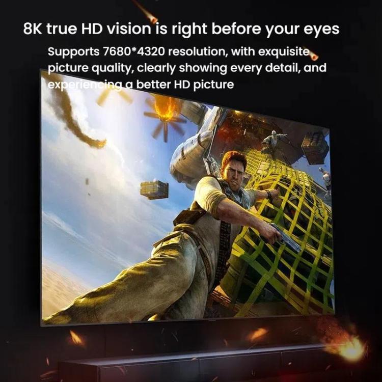 VegGieg W-H114 HDMI 2.1 HD kabelis 8K 60Hz TV dekoderis datora monitors projekcijas video kabelis
