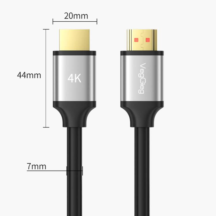 VegGieg V-H301 HDMI 2.0 HD kabelis 4K 60Hz TV dekoderis datora monitors projekcijas video kabelis