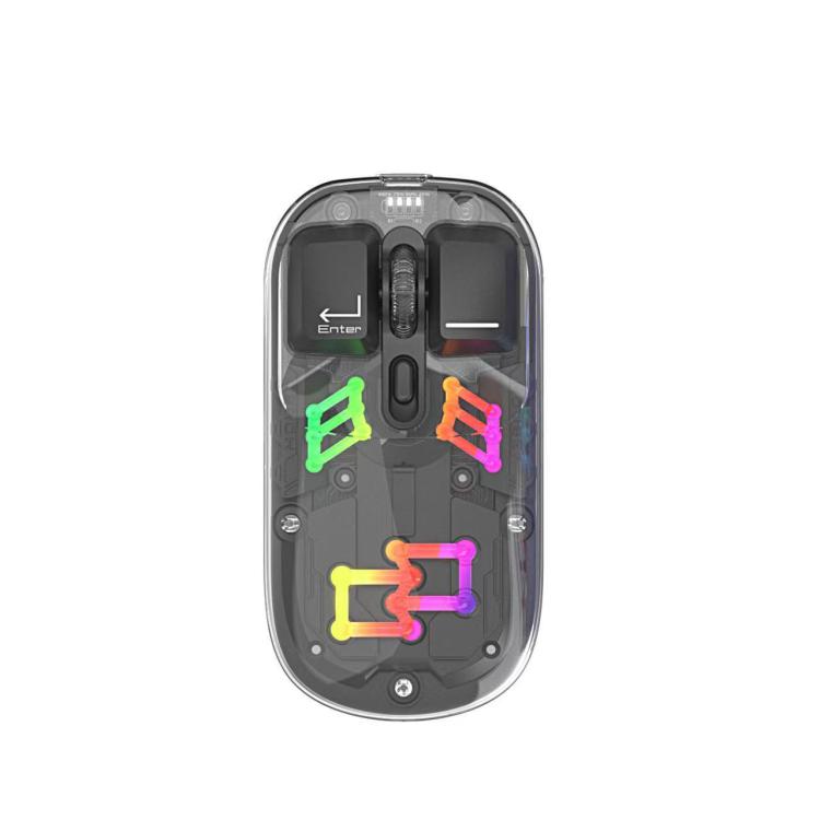IMICE T300 4 taustiņi 1600DPI RGB gaismas pele Bluetooth divu režīmu uzlāde bezvadu klusa pele ar magnētisku aizmugurējo vāciņu