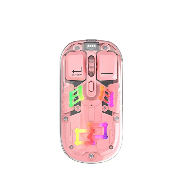 IMICE T300 4 taustiņi 1600DPI RGB gaismas pele Bluetooth divu režīmu uzlāde bezvadu klusa pele ar magnētisku aizmugurējo vāciņu