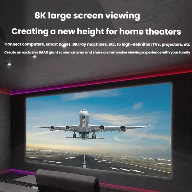 Кабель HDMI 2.1 «папа-папа» 8K HD для подключения к компьютеру, ноутбуку, монитору, телевизору