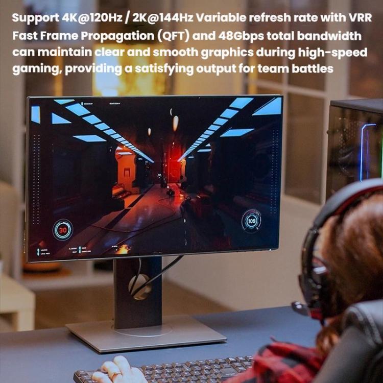 Кабель HDMI 2.1 «папа-папа» 8K HD для подключения к компьютеру, ноутбуку, монитору, телевизору